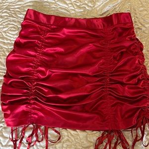 Red rouched miniskirt from dolls kill